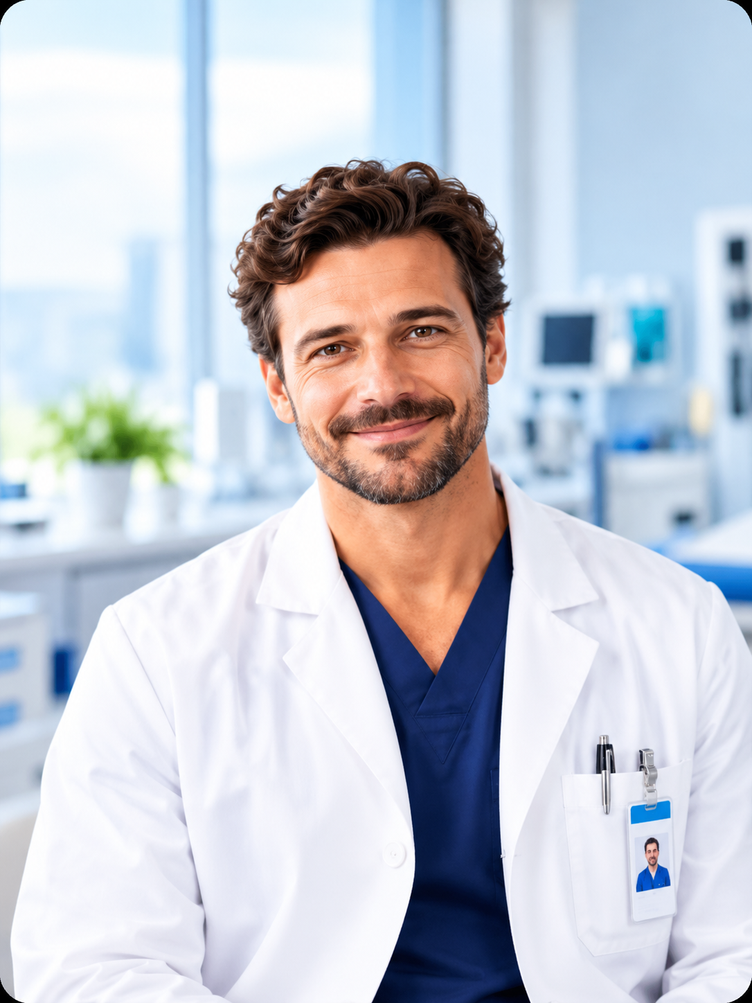 AI-generated illustrative portrait of a doctor, not a member of the medical team